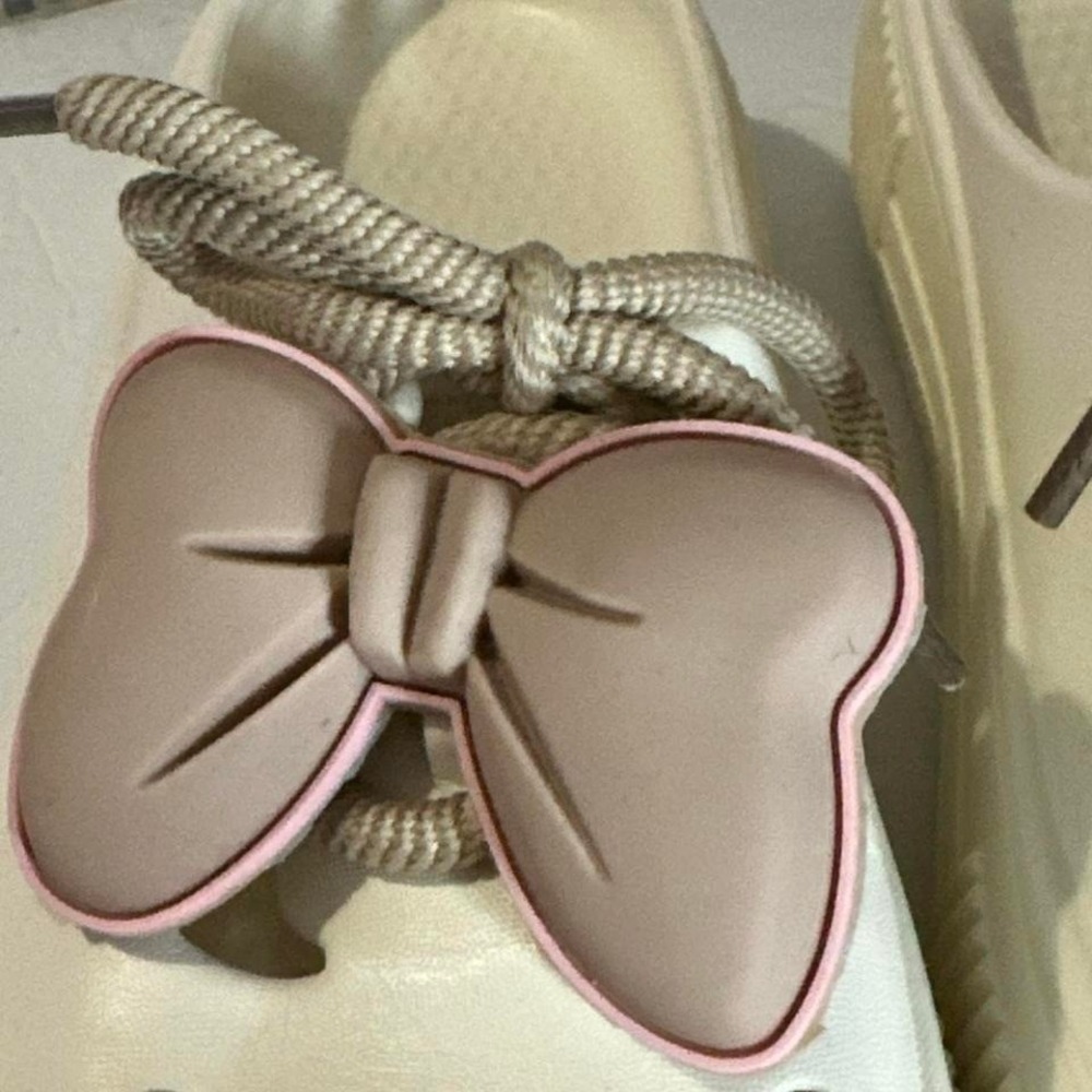 Big bow chunky rubber shoes fairy festival babydoll size 8 - Picture 6 of 7